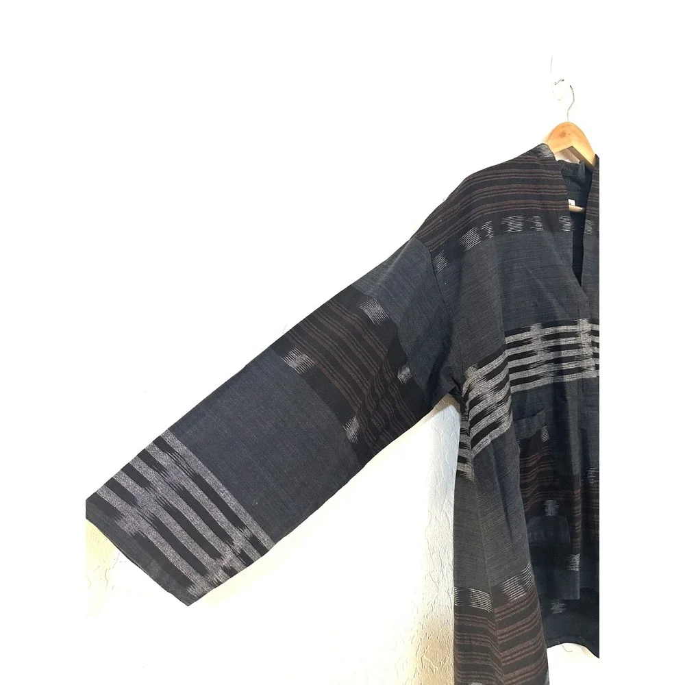 Yasuko Kurisaka Tunic One Size Cotton Lagenlook  Minimalist Oversized Asymmetric - Picture 11 of 16